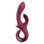Вибратор-кролик Dreamtoys Glam Duo Vibrator с ручкой крючком, 22.7 х 4.2 см