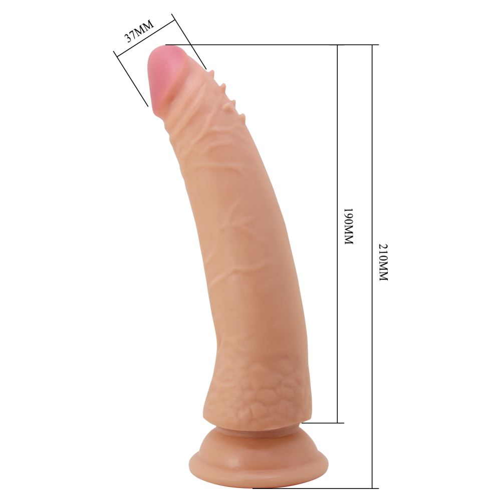 Фаллоимитатор реалистик, гибкий Pretty Love Kable с подвижной кожей, телесный, 21 х 3.7 см