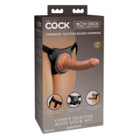 Страпон реалистичный Pipedream King Cock Elite двойной плотности, 20.5 см х 3.5 см