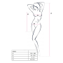 Бодистокинг Passion BS033 white, платье-сетка на бретелях, прозрачное