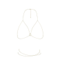 Цепочка портупея Bijoux Indiscrets Magnifique Bra Chain - Gold, украшение на тело