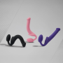 Безремневой страпон Strap-On-Me Rose XL, полностью регулируемый, диаметр 4,5см