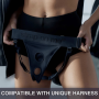 Безремневой страпон с вибрацией Strap-On-Me Vibrating Fuchsia M, диаметр 3,8 см, пульт ДУ, регулируемый