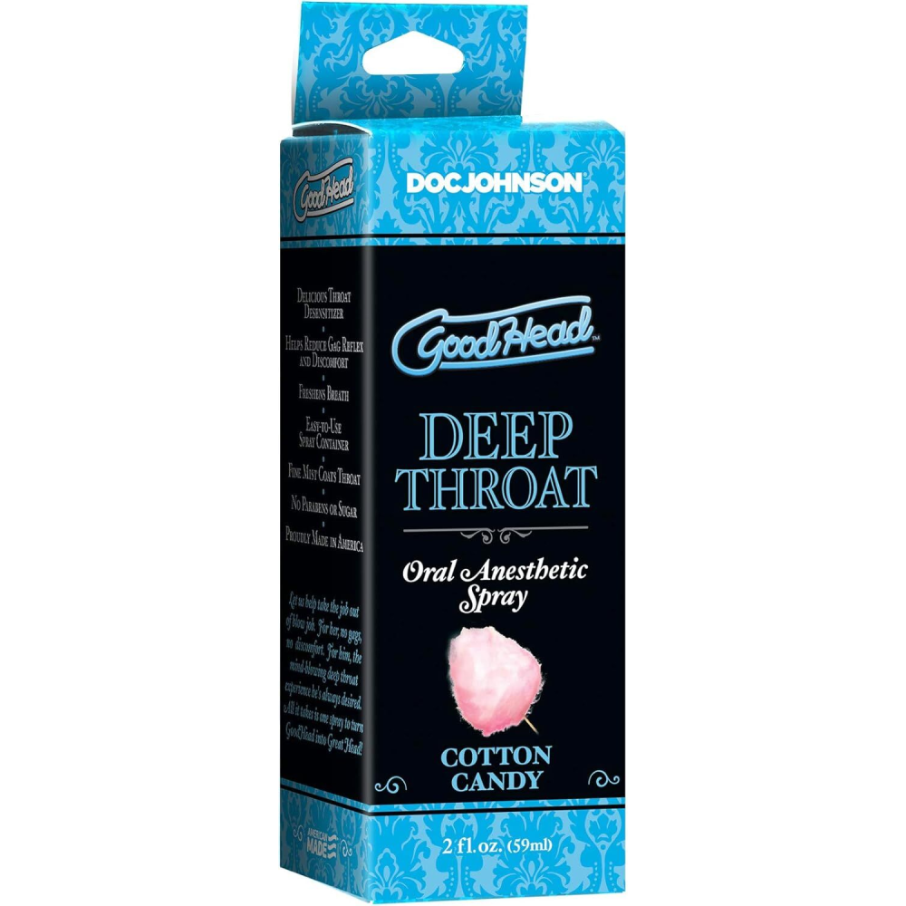 Распродажа!!! Спрей для минета Doc Johnson GoodHead DeepThroat - Cotton Candy 59 мл (срок 01.2026)