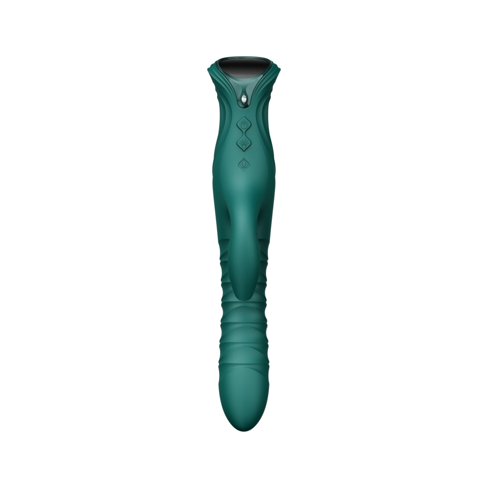 Пульсатор-кролик с вибрацией Zalo Mose 2 Turquoise Green