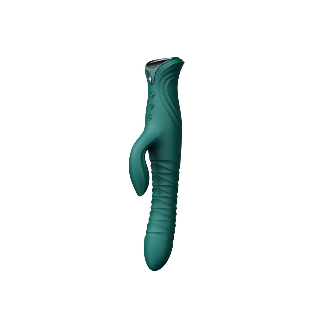 Пульсатор-кролик с вибрацией Zalo Mose 2 Turquoise Green