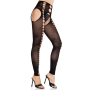 Колготки Leg Avenue Seamless Opaque Footless Suspender Hose One Size Black