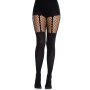 Колготки Leg Avenue Garter Illusion Tights with Net Detail One Size Black
