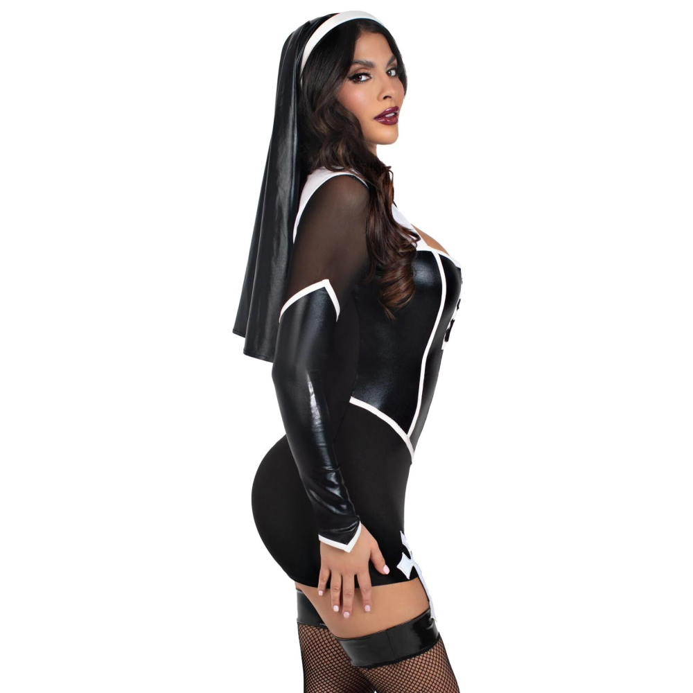 Костюм монашки Leg Avenue Holy Hottie Dress S