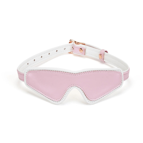 Кожаная маска на глаза Liebe Seele White & Pink Fairy Goat Leather Blindfold