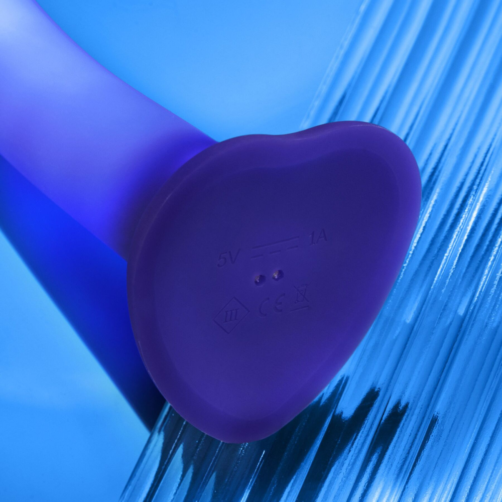 Светящийся дилдо Strap-On-Me Glow-LED Dildo Purple - M