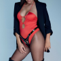Трусики для страпона Strap-On-Me Leatherette Harness Fabulous - One Size - Black Glossy