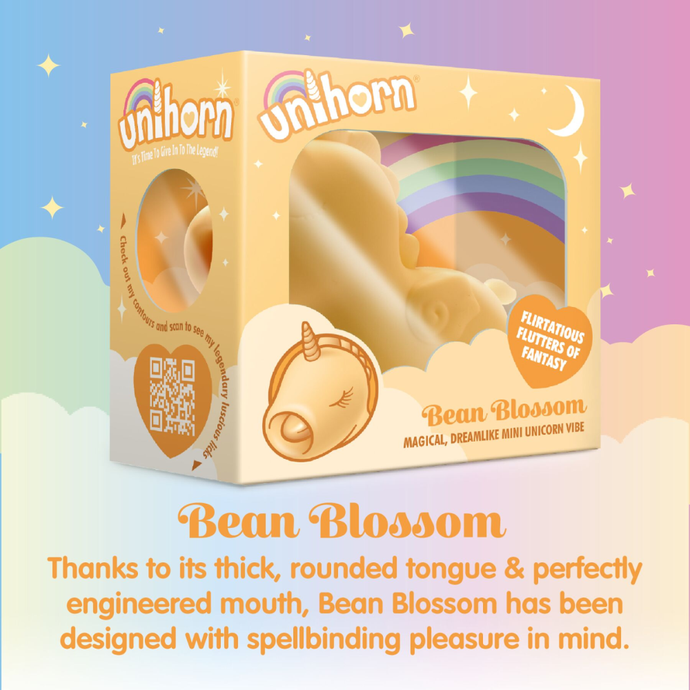 Вибратор-единорожка Unihorn - Bean Blossom, пульсирующий язычок