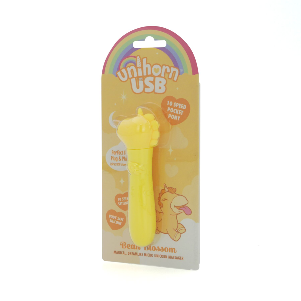 Вибратор-единорожка Unihorn USB Bullet - Bean Blossom, вибропуля, USB зарядка