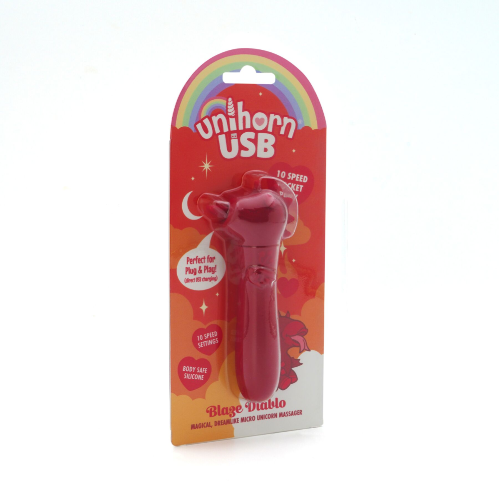 Вибратор-единорожка Unihorn USB Bullet - Blaze Diablo вибропуля, USB зарядка
