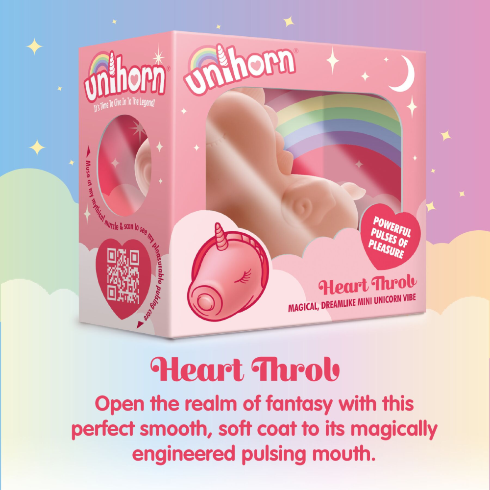 Вибратор-единорожка Unihorn - Heart Throb, с пульсацией