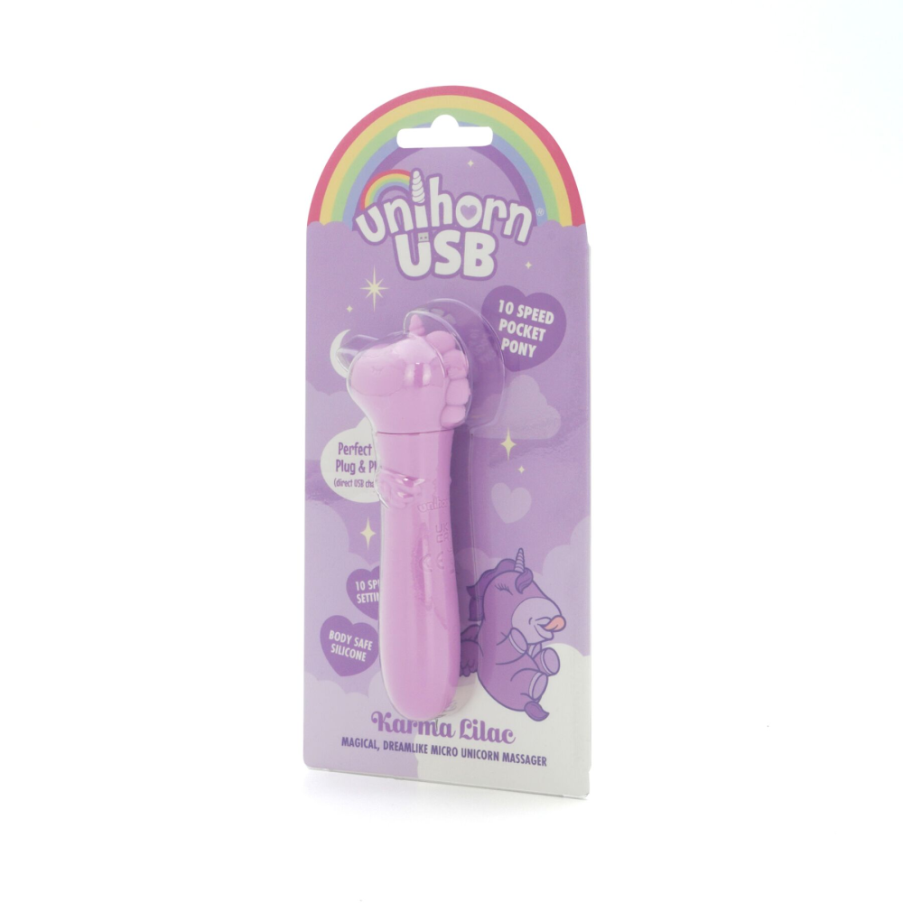 Вибратор-единорожка Unihorn USB Bullet - Karma Lilac, вибропуля, USB зарядка