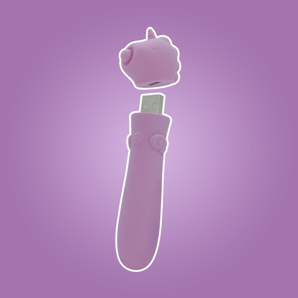 Вибратор-единорожка Unihorn USB Bullet - Karma Lilac, вибропуля, USB зарядка