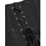 Корсет с застежкой молнией Star Night Sexy Leather и шнуровкой, черный, XS (без коробки)