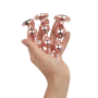 Набор анальных игрушек Rosy Gold - Metal Butt Plug Set 3 Pieces