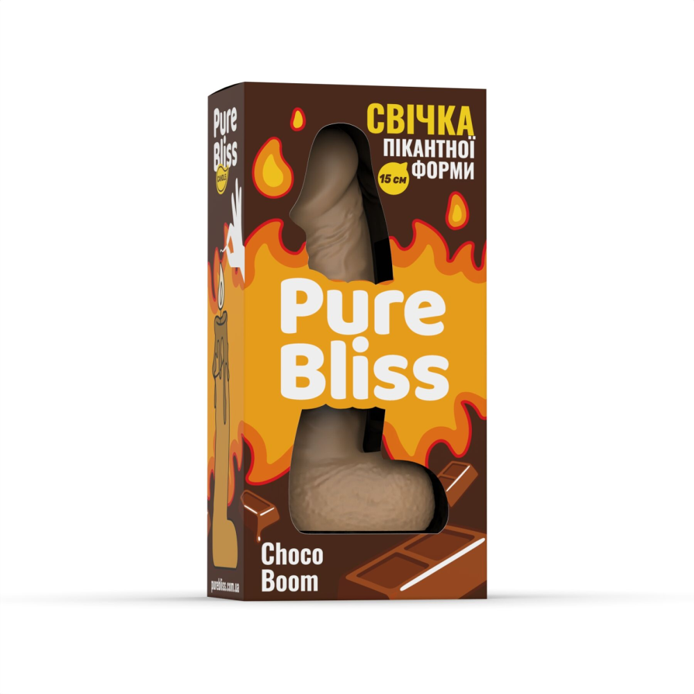 Ароматная свеча пикантной формы Pure Bliss Brown Choco Boom (Шоколад) 15 см