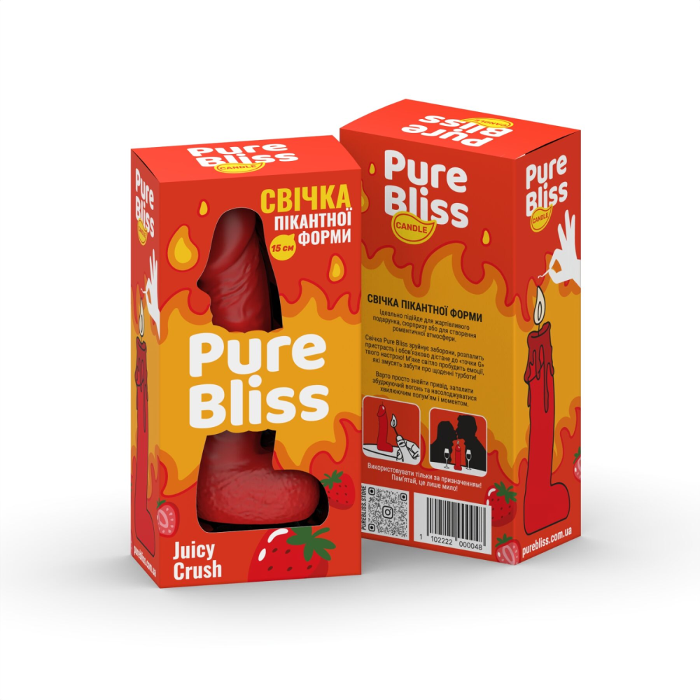 Ароматное свеча пикантной формы Pure Bliss Red Juicy Crush (Ягодный взрыв) 15 см
