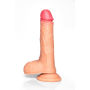 Фаллоимитатор реалистичный с яичками Love Shop телесный, 15.5 см