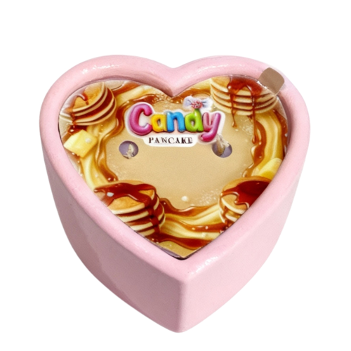 Массажная свеча с ароматом панкейка Candy Pancake в форме сердца, 70 мл