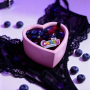 Массажная свеча с ароматом черники Candy Blueberry в форме сердца, 70 мл