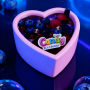 Массажная свеча с ароматом черники Candy Blueberry в форме сердца, 70 мл