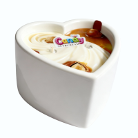 Массажная свеча с ароматом орехового крема Candy Nut Cream в форме сердца, 70 мл