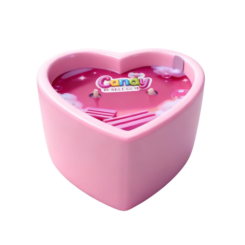 Массажная свеча с ароматом жвачки Candy Bubble Gum в форме сердца, 70 мл