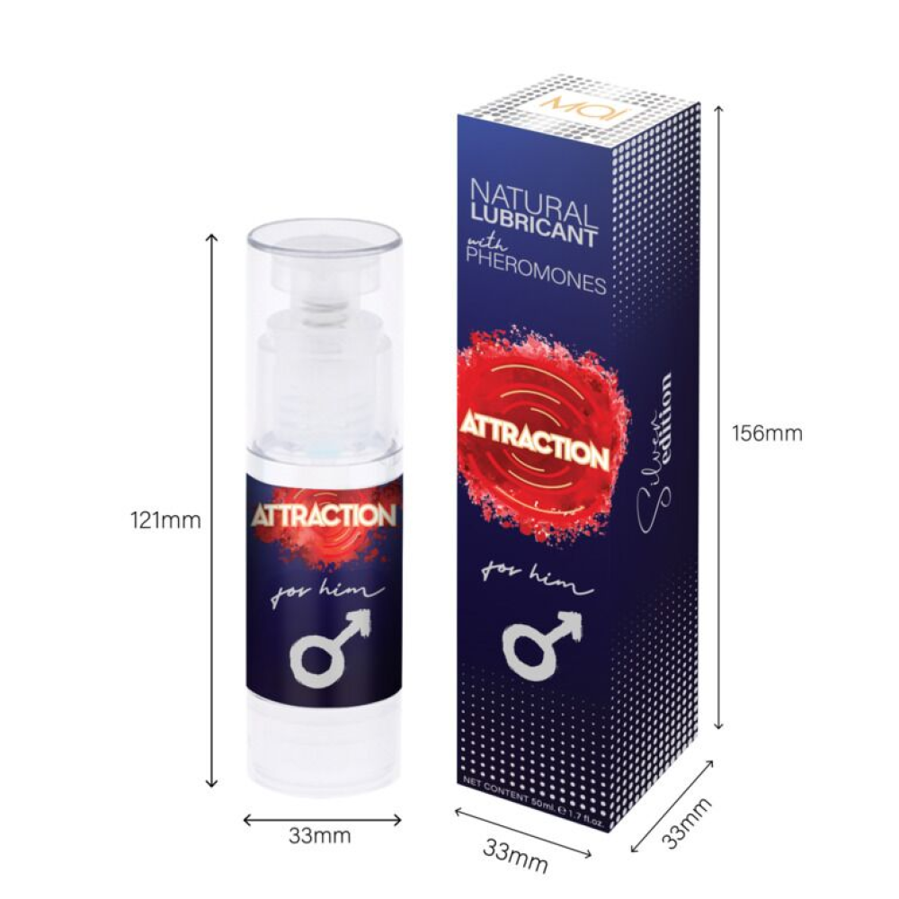 Распродажа!!! Смазка MAI Attraction for Him (50 мл) с феромонами для него (срок 09.2026)