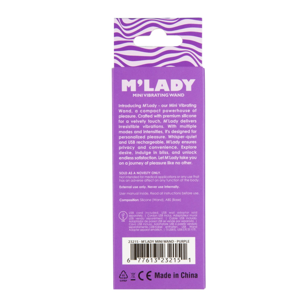 Вибромассажер M’Lady Mini Vibrating Wand Purple