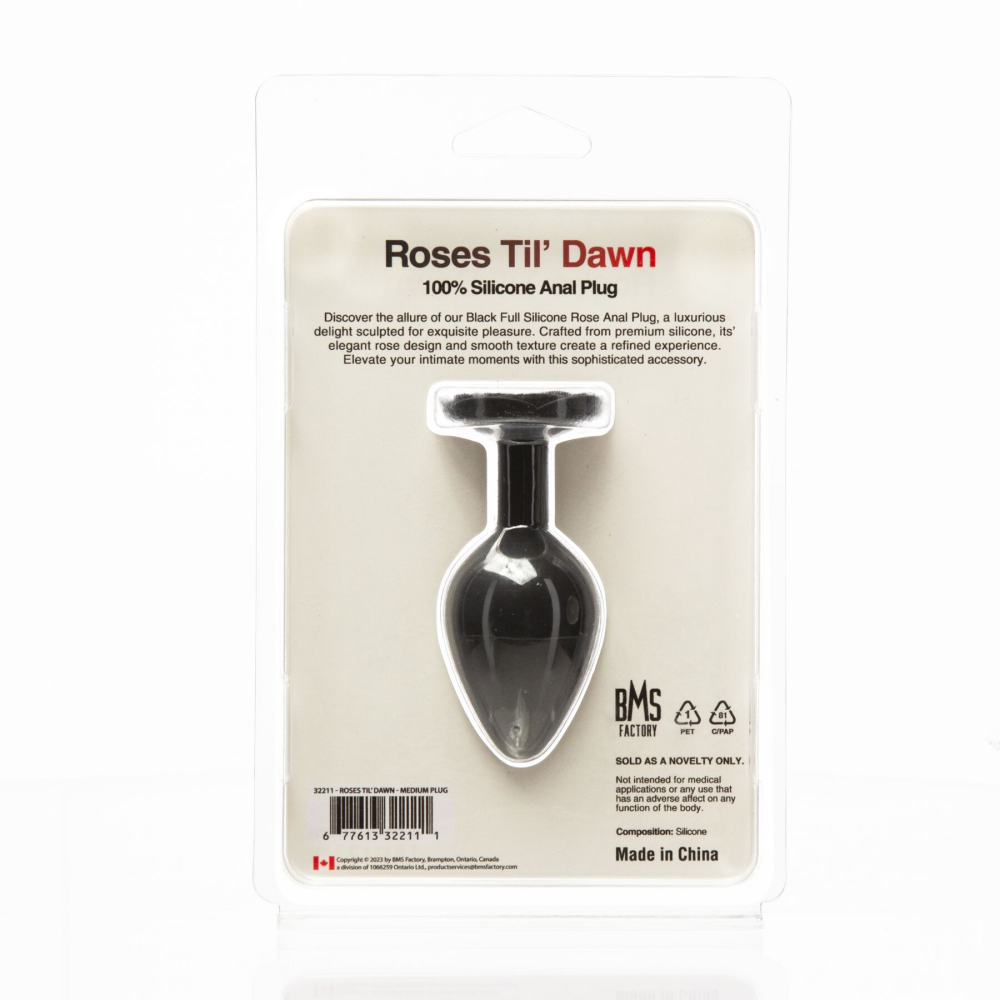 Анальная пробка BMS Roses Til’ Dawn Silicone Anal Plug Medium