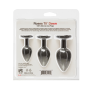 Набор силиконовых анальных пробок BMS Roses Til’ Dawn Silicone Anal Plug Kit Starter Kit Black