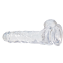 Прозрачный фаллоимитатор на присоске ADDICTION — Clear Dildo with Balls 8″, вибропуля в подарок