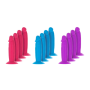 Набор фаллоимитаторов ADDICTION Silly Willy 3.3” Silicone Dildo, 3 цвета, 12 шт