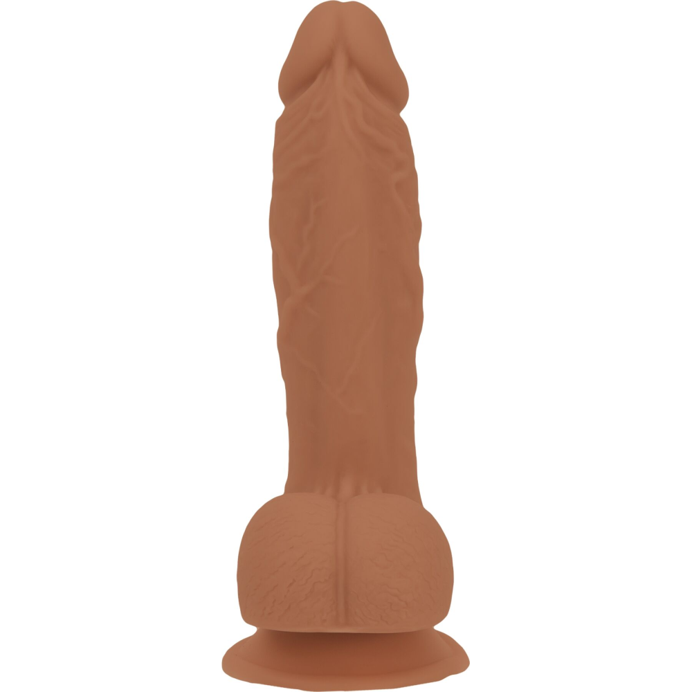 Фаллоимитатор ADDICTION Steven 7.5" Silicone Dong Caramel, вибропуля в подарок