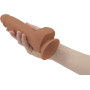 Фаллоимитатор ADDICTION Steven 7.5" Silicone Dong Caramel, вибропуля в подарок