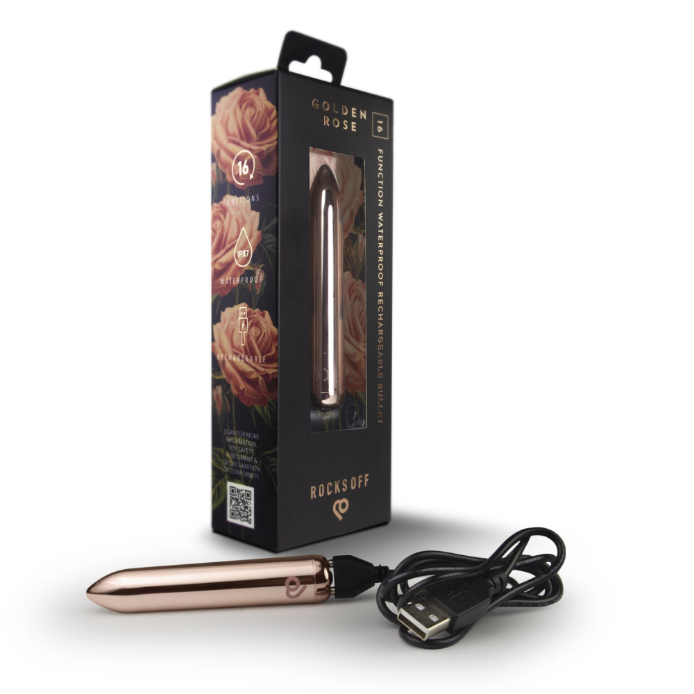 Вибропуля Rocks Off Bullet Golden Rose 16 Settings
