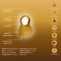Эрекционное виброкольцо Sweet Em Silky Ring с пультом, желтое, 7.6 х 5.7 см
