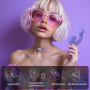 Смарт-вибратор Magic Motion Ponder Purple, двойная стимуляция, виброяйцо+язычок для клитора