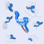 Смарт-вибратор Magic Motion Ponder Blue, двойная стимуляция, виброяйцо+язычок для клитора