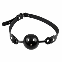 Кляп шарик DS Fetish с ремешком, черный