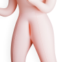 Секс-кукла с 3 отверстиями Crushious ALICIA The Inflatable Nurse, бежевая, 155 см