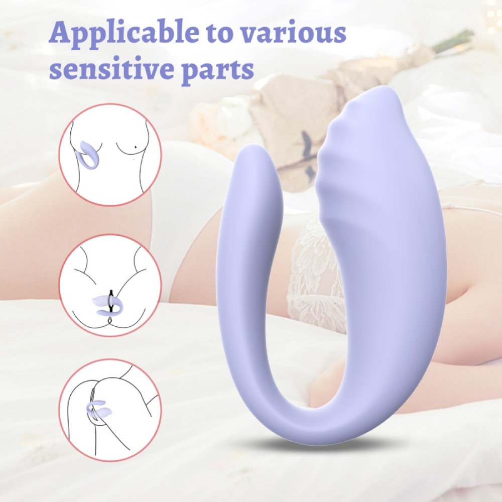 Вибратор для пар Every Night Toys Anthea с пультом, лавандовый, 19.8 х 6.3 см