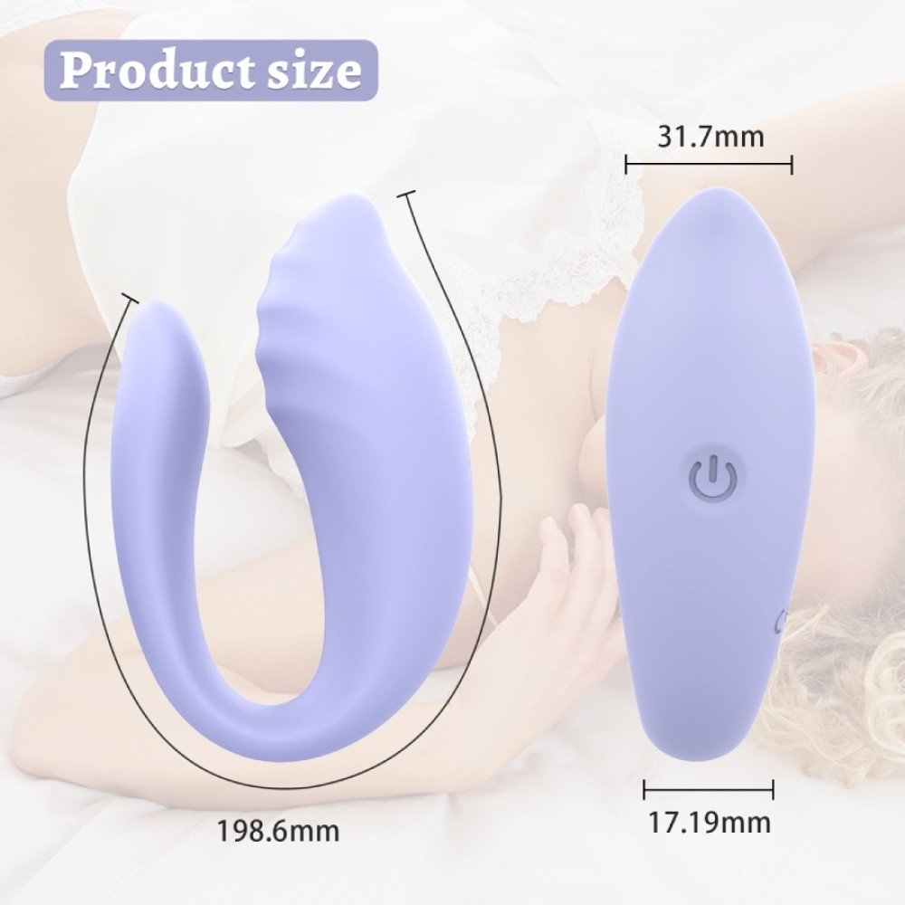 Вибратор для пар Every Night Toys Anthea с пультом, лавандовый, 19.8 х 6.3 см
