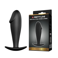 Анальная пробка силиконовая Pretty Love Special Anal Stimulation, черная, 10 х 3 см