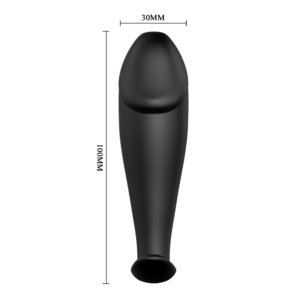 Анальная пробка силиконовая Pretty Love Special Anal Stimulation, черная, 10 х 3 см